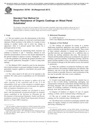 Standardtestverfahren für die Blockfestigkeit organischer Beschichtungen auf Holzplattensubstraten