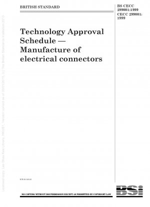 Technologiegenehmigungsplan – Herstellung elektrischer Steckverbinder