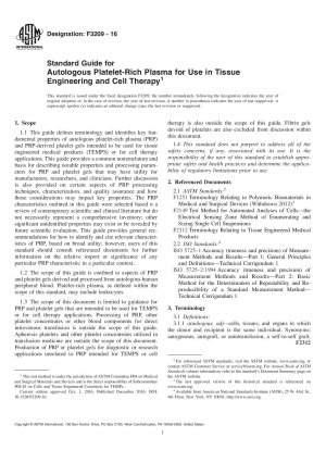 Standardhandbuch für autologes plättchenreiches Plasma zur Verwendung im Tissue Engineering und in der Zelltherapie