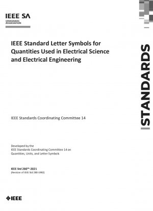 IEEE-Standardbuchstabensymbole für Größen, die in der Elektrowissenschaft und Elektrotechnik verwendet werden