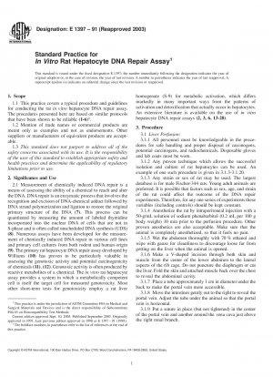 Standardpraxis für den In-vitro-Ratten-Hepatozyten-DNA-Reparaturtest