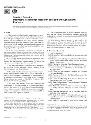 Standardhandbuch für Dosimetrie in der Strahlungsforschung an Lebensmitteln und landwirtschaftlichen Produkten