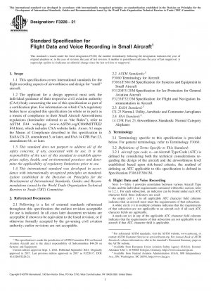 Standardspezifikation für Flugdaten- und Sprachaufzeichnung in Kleinflugzeugen