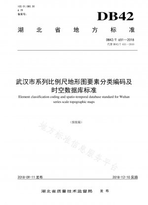 Klassifizierung und Kodierung von topografischen Kartenelementen im Serienmaßstab der Stadt Wuhan und Standard einer räumlich-zeitlichen Datenbank