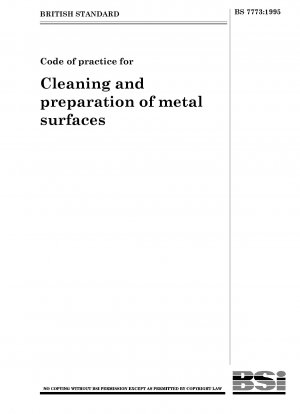 Verhaltenskodex für die Reinigung und Vorbereitung von Metalloberflächen