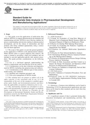 Standardhandbuch für multivariate Datenanalyse in pharmazeutischen Entwicklungs- und Fertigungsanwendungen