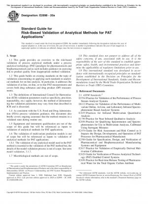 Standardhandbuch für die risikobasierte Validierung analytischer Methoden für PAT-Anwendungen