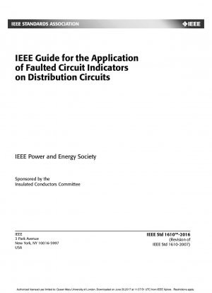 IEEE-Leitfaden für die Anwendung von Fehlerstromkreisanzeigen auf Verteilungsstromkreisen