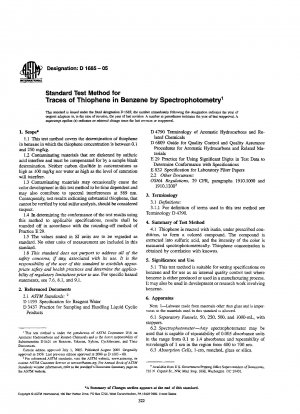 Standardtestmethode für Spuren von Thiophen in Benzol durch Spektrophotometrie