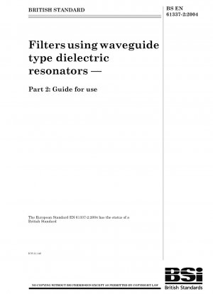 Filter mit dielektrischen Resonatoren vom Wellenleitertyp – Leitfaden zur Verwendung