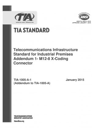 Telekommunikationsinfrastrukturstandard für Industriegebäude, Anhang 1 – M12-8 X-Kodierungsstecker
