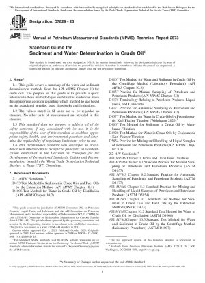 Standardhandbuch zur Sediment- und Wasserbestimmung in Rohöl