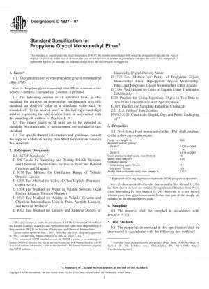Standardspezifikation für Propylenglykolmonomethylether