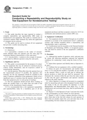 Standardhandbuch für die Durchführung einer Wiederholbarkeits- und Reproduzierbarkeitsstudie an Prüfgeräten für die zerstörungsfreie Prüfung