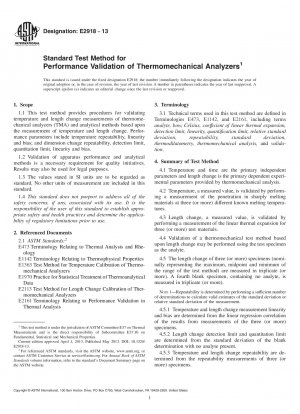 Standardtestmethode zur Leistungsvalidierung thermomechanischer Analysatoren