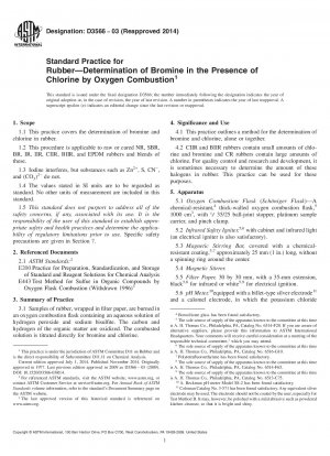 Standardpraxis für Gummi – Bestimmung von Brom in Gegenwart von Chlor durch Sauerstoffverbrennung