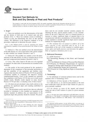 Standardtestmethoden für die Schütt- und Trockendichte von Torf und Torfprodukten
