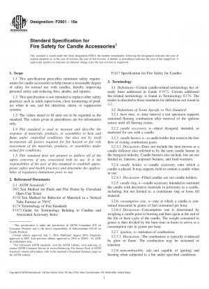 Standardspezifikation für den Brandschutz von Kerzenzubehör