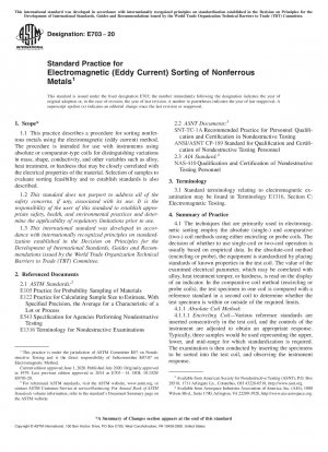 Standardpraxis für die elektromagnetische Sortierung (Wirbelstrom) von Nichteisenmetallen