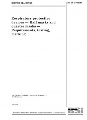 Atemschutzgeräte – Halbmasken und Viertelmasken – Anforderungen, Prüfung, Kennzeichnung
