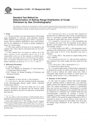 Standardtestmethode zur Bestimmung der Siedebereichsverteilung von Rohöl durch Gaschromatographie