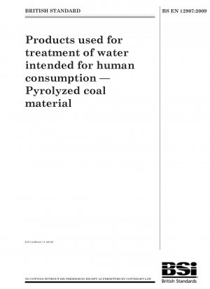 Produkte zur Aufbereitung von Wasser für den menschlichen Gebrauch – Pyrolysiertes Kohlematerial