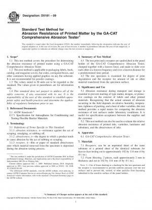 Standardtestmethode für die Abriebfestigkeit von Drucksachen durch den GA-CAT Comprehensive Abrasion Tester