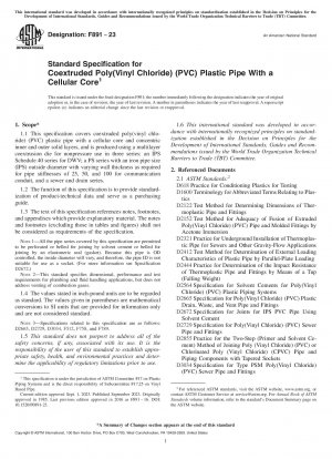 Standardspezifikation für koextrudierte Kunststoffrohre aus Polyvinylchlorid (PVC) mit Zellkern