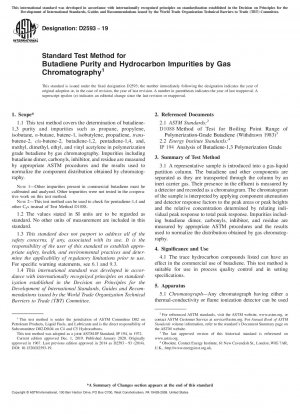 Standardtestmethode für die Reinheit von Butadien und Kohlenwasserstoffverunreinigungen mittels Gaschromatographie