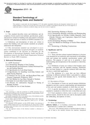 Standardterminologie für Gebäudeabdichtungen und Dichtstoffe