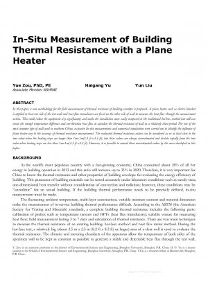 In-Situ Measurement of Building Thermal Resistance with a Plane Heater