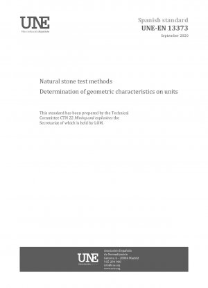 Prüfverfahren für Natursteine - Bestimmung geometrischer Eigenschaften an Einheiten