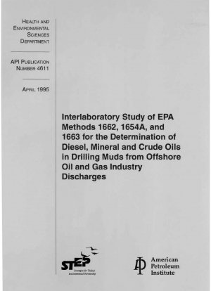 Ringversuch der EPA-Methoden 1662@ 1654A@ und 1663 zur Bestimmung von Diesel-Mineral- und Rohölen in Bohrschlämmen aus Ableitungen der Offshore-Öl- und Gasindustrie