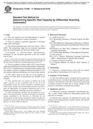 Standardtestmethode zur Bestimmung der spezifischen Wärmekapazität durch dynamische Differenzkalorimetrie