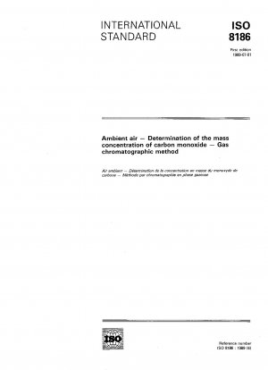 Umgebungsluft; Bestimmung der Massenkonzentration von Kohlenmonoxid; gaschromatographische Methode