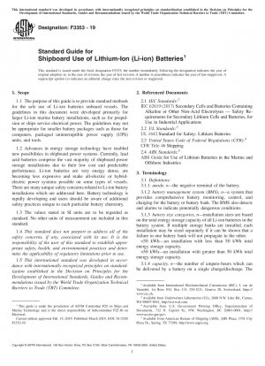 Standardhandbuch für die Verwendung von Lithium-Ionen-Batterien (Li-Ion) an Bord