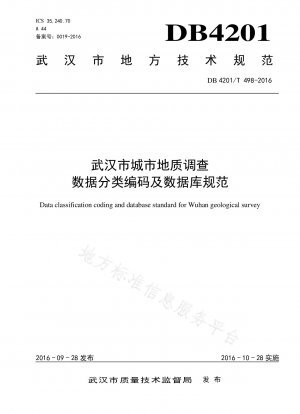 Datenklassifizierung, Codierung und Datenbankstandards für städtische geologische Untersuchungen in Wuhan