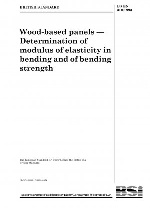 Holzwerkstoffplatten – Bestimmung des Biegeelastizitätsmoduls und der Biegefestigkeit