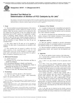 Standardtestmethode zur Bestimmung der Abnutzung von FCC-Katalysatoren durch Luftstrahlen