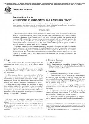 Standardpraxis zur Bestimmung der Wasseraktivität (aw) in Cannabisblüten