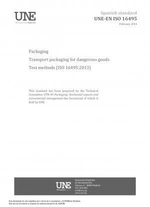 Verpackung - Transportverpackung für gefährliche Güter - Prüfverfahren (ISO 16495:2013)