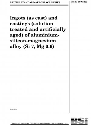 Barren (im Gusszustand) und Gussteile (lösungsbehandelt und künstlich gealtert) aus einer Aluminium-Silizium-Magnesium-Legierung (Si 7, Mg 0,6)