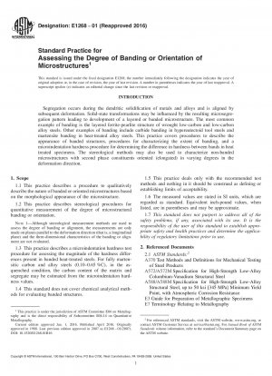 Standardpraxis zur Beurteilung des Grades der Streifenbildung oder Orientierung von Mikrostrukturen