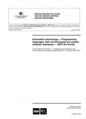 Informationstechnologie – Programmiersprachen, ihre Umgebungen und Systemsoftwareschnittstellen – JEFF-Dateiformat