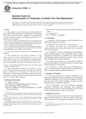 Standardhandbuch zur Bestimmung der Dicke von Kunststofffolien-Testproben