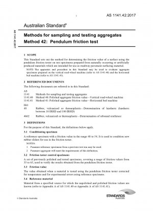 Methoden zur Probenahme und Prüfung von Gesteinskörnungen, Methode 42: Pendelreibungstest