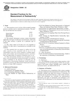Standardpraktiken für die Messung der Radioaktivität