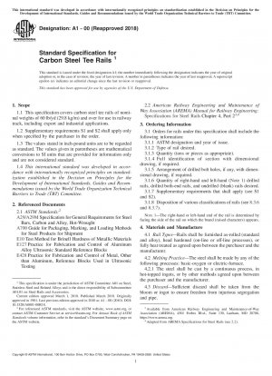 Standardspezifikation für T-Schienen aus Kohlenstoffstahl
