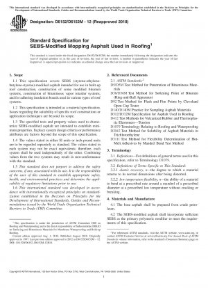 Standardspezifikation für SEBS-modifizierten Wischasphalt zur Verwendung in Dächern