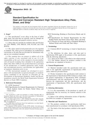 Standardspezifikation für hitze- und korrosionsbeständige Hochtemperaturlegierungsplatten, -bleche und -bänder